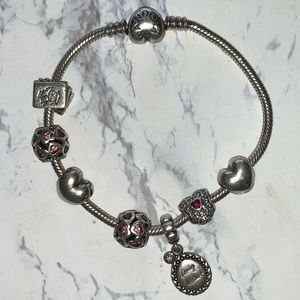 Pandora bracelet and charms